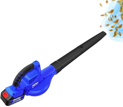 20v Cordless Leaf Blower Battery Powered Garden Blower with 4000mAh Battery, Detachable 2 Sections Tubes, Lightweight Handheld Leaf Blower 10500 RPM, 110 MPH, Easy to Operate