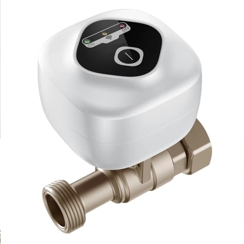 Válvula de bola HUIOP Válvula de bola inteligente WiFi Válvula de cierre automático de agua Compatible con control de aplicaciones/3 modos de sincronización/alarma de fuga de agua y gas Compatible con