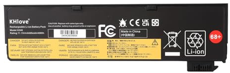 KHlove 45N1124 45N1125 Laptop Batería para Lenovo ThinkPad X240 X250 X260 X270 W550 W550s L450 L460 L470 P50s T440 T440s T450 T450s T460 T460p T470p T550 T560 P50S A275 K2450 45N1128 45N1129 45N1130