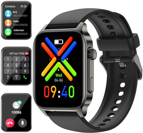 WILLFITME Montre de fitness intelligente pour homme et femme (répondre/passer un appel), montre intelligente avec fréquence cardiaque SpO2 Sleep, 100 podomètres de sport, traqueurs d'activité, montres