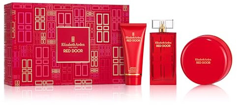 Elizabeth Arden RED DOOR Eau de Toilette 100ml 3-piece Gift Set, floral woody perfume, luxury fragrance gifting for women