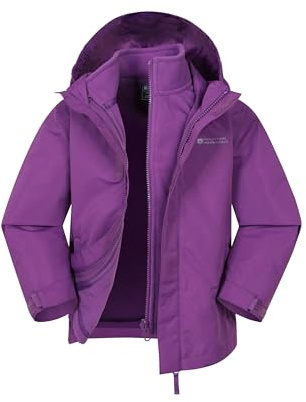 Mountain Warehouse Fell Kids 3 in 1 Water Resistant Jacket Dark Purple 13y