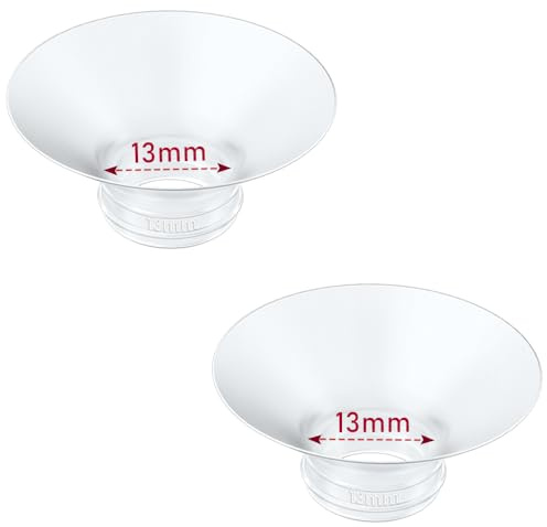 IVARONAL Flange Insert 2PCS 13mm Compatible with Momcozy Air1/W1/M9/M6/M5/S12 Pro/V1 Pro/V2 pro, Spectra/Medela/Elvie/NCVI/TSRETE/eufy/Lansinoh/Paruu/MomMed Breast Pump 24mm Shields/Flanges