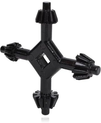 Ycfish 1 Pcs 4 in 1 Multifunctional Zinc Alloy Steel Chuck Key, Compatible with Most Electric Drills and Power Tools