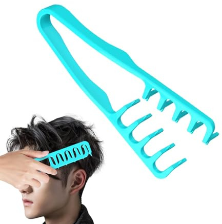 Shadow Men Styling Hair Brush | Detangler Hair Brush For Styling, Bang Root Lifting Tool Brush For Men, Bang Hair Volume Root Lifting Clip Comb Tool