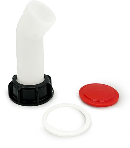 Kiyraglo IBC Tank Adapter 2(60mm) Extension Drain Spout with 1.69 Outer Thread Outlet, for IBC Water Tanks Nozzle Tap Cap Valve Connector