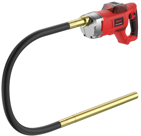 IMAYCC 21V Vibratore per Calcestruzzo Senza Cavo, Senza Spazzole Vibratore da Costruzione Elettrico 3980giri/min, Lunghezza asta Vibrante 1.5M, per Strade Tunnel Ponti (Senza Batterie）