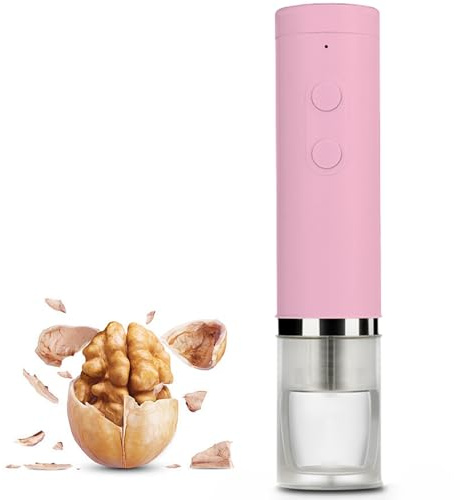 Máquina Eléctrica para Romper Nueces, Herramienta Multifuncional Portátil para Romper Nueces Pecanas Y Nueces, Cascanueces para Nueces, Nueces Pecanas, Avellanas, Almendras Y Nueces De Brasil Pink