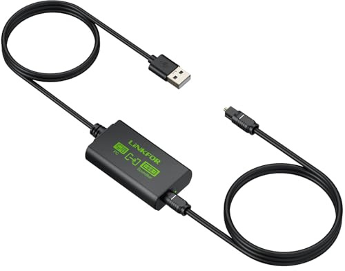 LiNKFOR USB A to Toslink Optical Audio Adapter, 1M/3.3ft Cord, 96kHz SPDIF Digital Converter for Computer, PC, Mac, Laptop Only (Unidirectional USB to Optical, Not for TV or Game Consoles)