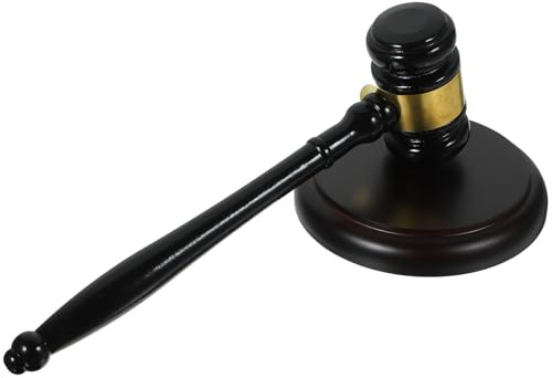 Homoyoyo Mazo de Subasta y Martillo de Juez de Madera Maciza Diseño Ergonómico, Adecuado para Uso en Juicios y Públicas