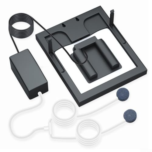 Rackumic Bomba aireadora SolarPond de 6 W, 10 V, filtro de aire de oxígeno para estanques de peces, fuentes, baños de pájaros, hidroponía, función de agua de jardín, color negro