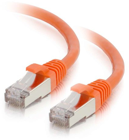 C2G 00894 - Cable de Red Ethernet blindado sin enganches, Color Naranja (25 pies, 7,62 Metros)