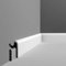 Skirting Orac Decor SX185 LUXXUS Cascade Cover skirting Decorative Moulding Modern Look White 2m