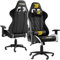 BraZen Phantom PC Chair Gaming Chair for Adults Ergonomic Office Computer Seat Adult Gaming Chairs for Adults Video Game Chairs Video Gamer Seat Ergonomic PC - Black White