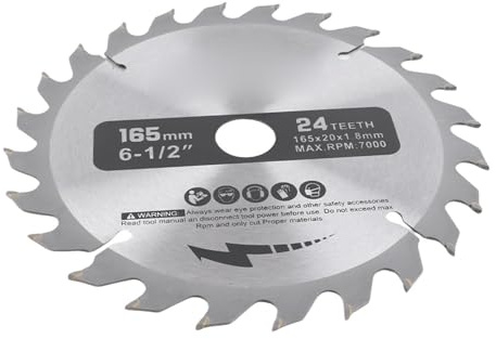 Walfront 165mm 24 Zähne Hartmetall Kreissägeblatt, Bohrungsdurchmesser 20mm für Holzschneiden