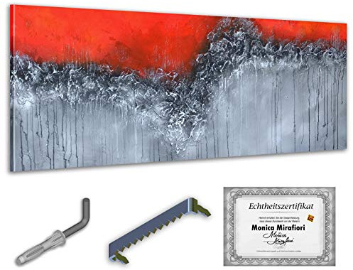 Monica Mirafiori I Gemälde Structur I 160x60cm | Gemälde Handgemalt | Acrylgemälde | Sehr Großes Acrylbild I Moderne Kunst I Kunstbilder