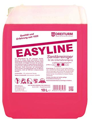 Dreiturm Easyline Sanitärreiniger 10 L Kalkreiniger Toilettenreiniger WC-Reiniger Rostreiniger