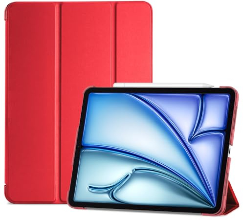 ProCase Hülle für iPad Air 11 Zoll M4/M3/M2 (2026/2025/2024), 11 iPad Air 8./7./6./5/4 Gen 10,9 Zoll (2022/2020) Schutzhülle Case Cover für iPad Air 11 -Rot