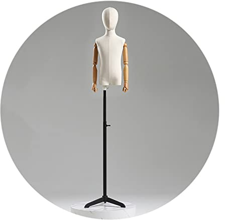 HAIPENG Kinder Schneiderpuppe Torso Büste, Modell Requisiten Mit Kopf Und Holzarme, Kinder Bekleidungsgeschäft Verstellbare Höhe Puppen, Metall Stativ, 3 Farben (Farbe : Black, Größe : 6 Years Old)