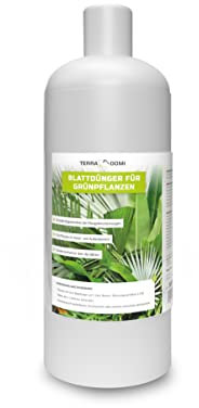 TerraDomi Blattdünger für Grünpflanzen | Für Palmen, Kakteen und andere Pflanzen | schnelle Hilfe bei Mangelerscheinungen und Nährstoffmangel | Für grüne und gesunde Blätter | 500ml