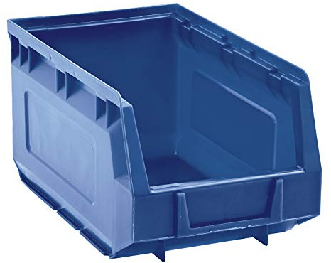 Set 9 contenitori a bocca di lupo in PEHD - L 145 x P 240 x H 125 - Blu