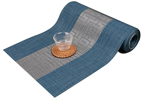 Runner da Tavolo Extra Wide 50cm 40cm 30cm Tovaglietta in PVC, Corridore da Tavolo Impermeabile Antiscivolo Tappetini per Tazze da tè Ritagliabili per Tavolino da caffè/Sala da tè