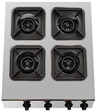 Stainless Steel Commercial Gas Stove, 3/4/6/8 Burner Cooktop, Suitable for Natural Gas/liquefied Gas Sand Boiler Gas Hob Stove (Liquefied Gas 4 burner)