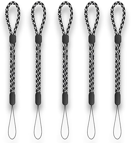 RATASK Pack of 5 Adjustable Hand Wrist Strap Lanyard, for GoPro, Camera, Keys, Keychain, Phone, USB Flash Drive, Wallet and ID Name Tag Badge