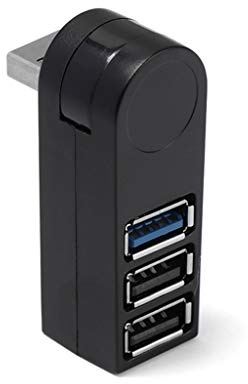 1pc High Speed USB 2.0/3.0 HUB Multi USB Splitter 4 Port Expander Multiple USB Expander Computer Accessories for Laptop PC (Color : Black)