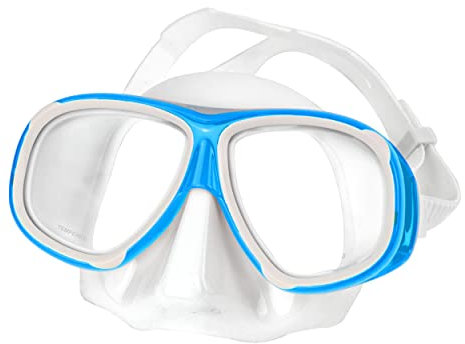 Maschera sub in silicone ULISSE Sr WHITE BLUE diving mask
