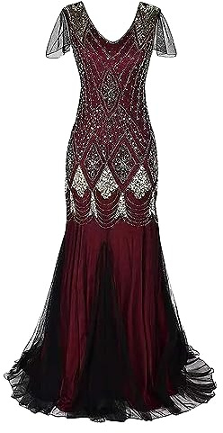 1920 Flapper Robe Charleston à Sequins Robe soirée Frange Paillettée Style années 20 pour Party, Bal, Soirée Gatsby, Cocktail