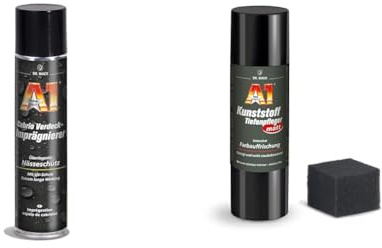 Dr. Wack – A1 Cabrio Verdeck-Imprägnierer 400 ml & – A1 Kunststoff-Tiefenpfleger MATT – NEUE FORMEL 250 ml inkl. Spezial-Schwamm