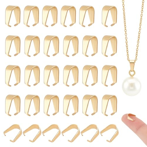 UNICRAFTALE 120 Stück 18K Vergoldete Eis Pick Pinch Kautionen Verschluss Anhänger Prise Kaution Edelstahl Pinch Clip Anhänger Verschluss Schmuck Verschlüsse Für Anhänger Halskette Schmuckherstellung