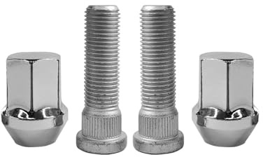 Oispyer M14x1.5 Chrome Wheel Lug Stud Nut Set Compatible with 2008-2022 Land Rover Range Rover Evoque/Velar LR2 Discovery Sport Jaguar F-Pace E-Pace I-Pace LR001381 (4PCS)
