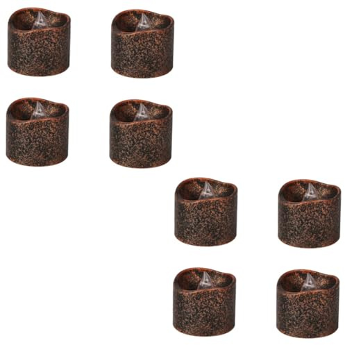 Uonlytech 8 Stk geführte Teelichter LED Teelichter Kerzen Braune Kerzen Halloween Dekoration Halloween Dekoration Kerzenlaterne Kerzenlampen Geführte Kerzenlichter