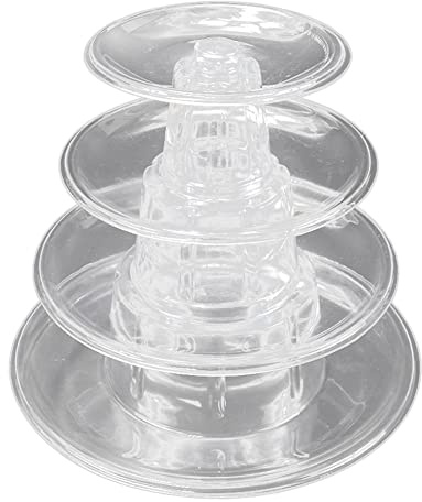 PPcdfre Espositore a torre per macarons a 4 strati per cupcake, espositore per alimenti, alzata per torte, decorazione per matrimoni e compleanni
