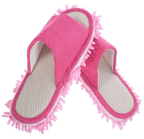 LIFKOME 1paar Wischmopp Hausschuhe Für Damen Wiederverwendbare Reinigungsschuhe Geeignet Für Indoor-bodenpflege Abnehmbare Sohle Für Einfache Und Pflege Für Küche Und Badezimmer