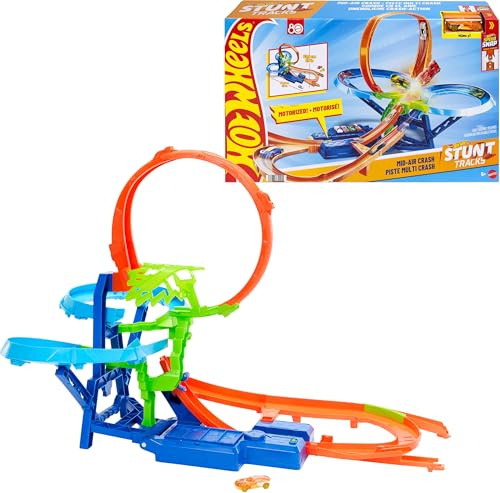 Mattel Hot Wheels - Stunt Tracks Motorised Big Air Crash/Toys
