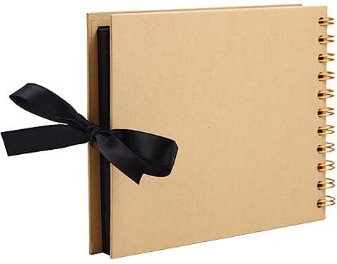 GETAJGHSD Fotoalbum Mit Gelber Schleife Scrapbook-album Buch Handgefertigtes Kunstalbum Für Weihnachten Jahrestage Und Geburtstage