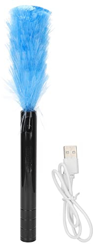 Plumero de microfibra for eliminación de polvo por adsorción electrostática for interiores de automóviles, plumero eléctrico doméstico, oficina, computadora, techos, cortinas, etc. (azul), plumero elé