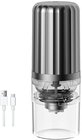 Moulin électrique pour haricots et épices, sans fil, silencieux, réglable, outils de broyage amovibles pour la maison et le café, amélioration de la saveur, matériau PP/acier inoxydable