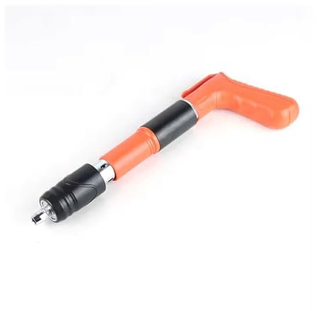 TIEOAXFT Mini Steel Nail Gun Handheld Powerful Stapler Framing Nailer Tacker Furniture Staple Gun Processing Pulling Concrete Rivet Tool(Orange)