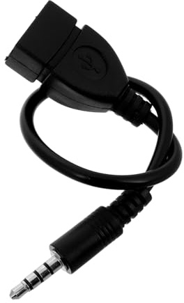 MERRYHAPY Cavo Adattatore Audio Usb Femmina a Jack 3,5 Mm Per Auto, Convertitore Compatto Per Autoradio Mp3, Estensione Musicale Per Dispositivi Elettronici Auto