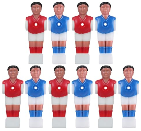 YARNOW 10 Pezzi Giocatori da Calcio Balilla in Resistente Figure da Calcio da Tavolo Colorate per Riparazione e Sostituzione Accessori per Partite in Famiglia e Serate Sociali