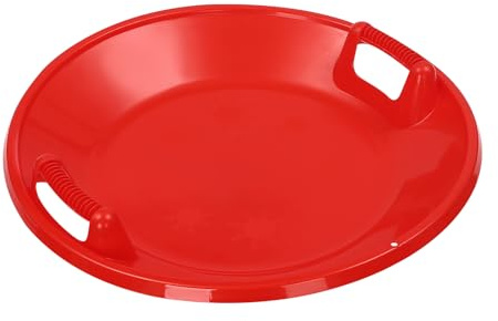 Skischeibe, Ski-Schlittenbrett, Kinderschlitten Rodel ab 5 Jahre mit einem kreisförmigen Frisbee-Design, Tragfähigkeit 70 kg/154,32 lbs, für Skifahren im Freien, Sandboarding und Grasschlittenfahren