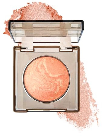 Soft Glow Baked Blush, Langanhaltender Make-up Puder mit Natürlicher Glanz, Orange Blush für Vegane Buildable Formel, Leicht und Feine Textur, Weichzeichner-Effekt Rouge Puder für Alle Hauttypen-03