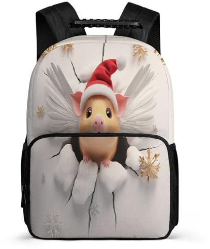 TPISLI Mochila Conejillo de Indias Niña Niño Escuela Primaria, Mochila Escolar Kawaii Animal Infantil Colegio, Backpack, Resistente, Bolsillos Laterales, Viaje Uso Diario