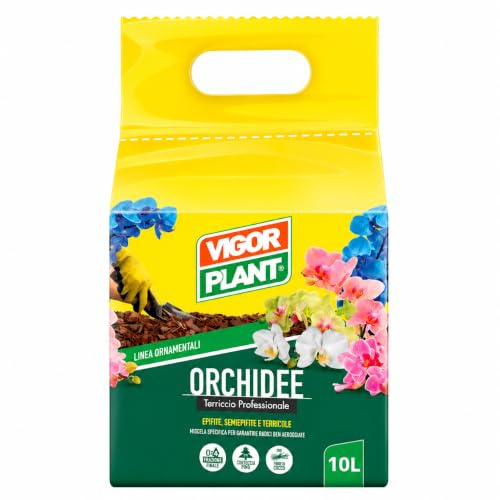 Terriccio Professionale Orchidee 10 L | Substrato per Orchidee Epifite, Semiepifite e Terricole con Corteccia di Pino, Fibra di Cocco e Torba Baltica | Aerato e Drenante
