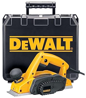 DeWalt Hyvel/handhyvel (600 W, 82 mm, 2,5 mm ändfack, 12 mm vikningsdjup, inklusive transportfodral, parallellstopp och sugpropp) DW680K