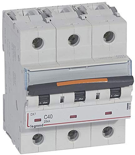Disjoncteur DX³ 25kA - 3P 400V~ - 40A - courbe C - 4,5 modules